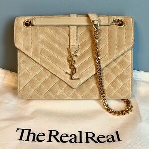 Saint Laurent Medium Suede Envelope Bag